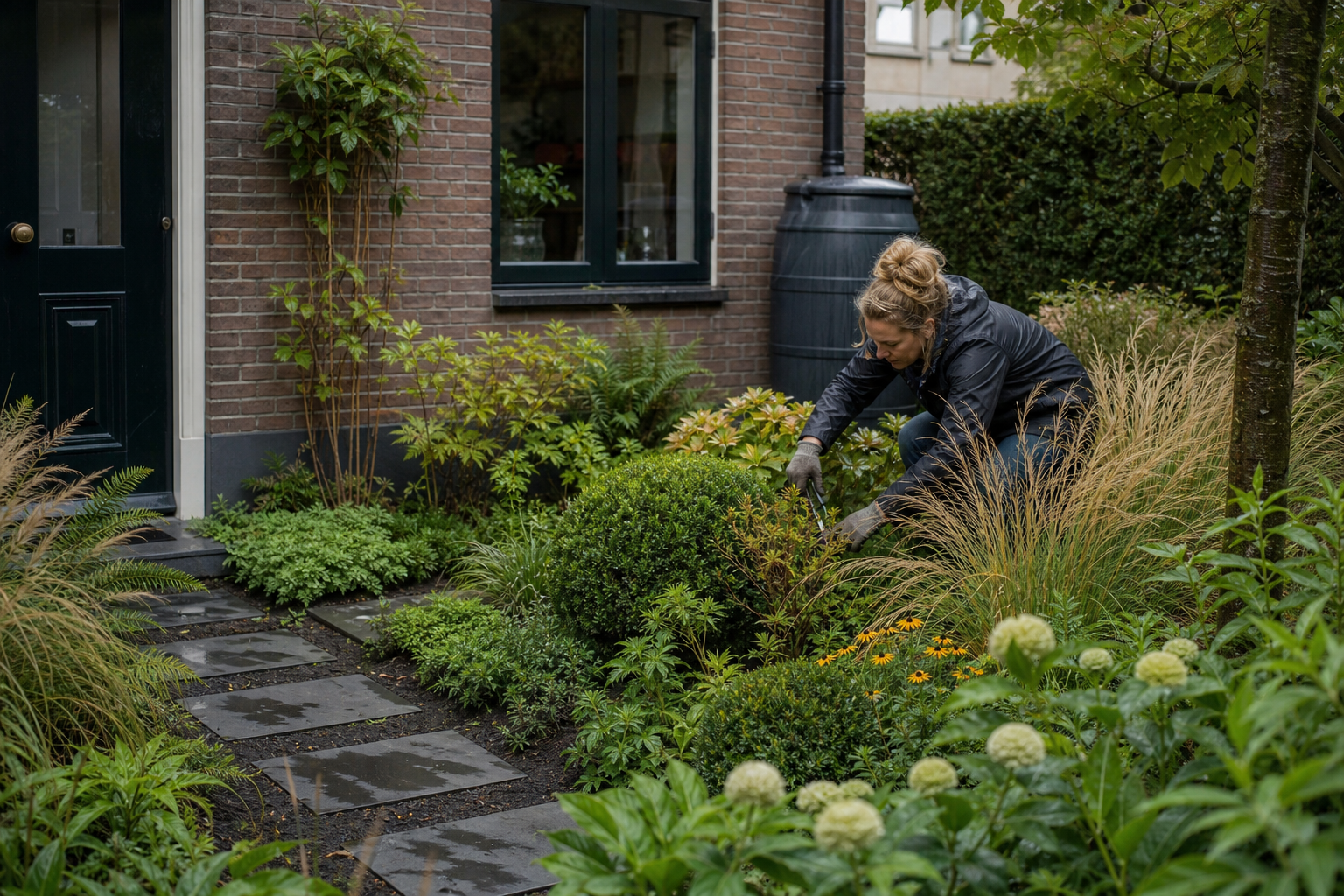 Rustige Nederlandse woonstraat met historische documenten en een vergrootglas